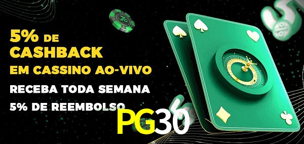 Promoções do cassino ao Vivo PG30